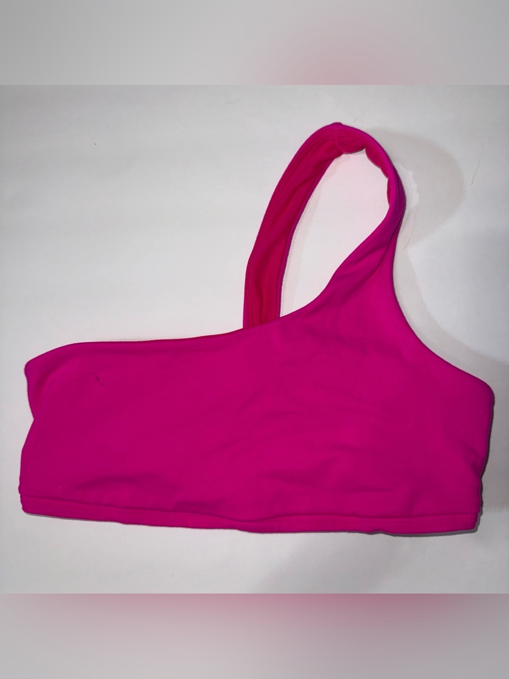 Alo Yoga One Shoulder Pink Sports Bra Women’s Size Small DAMAGED